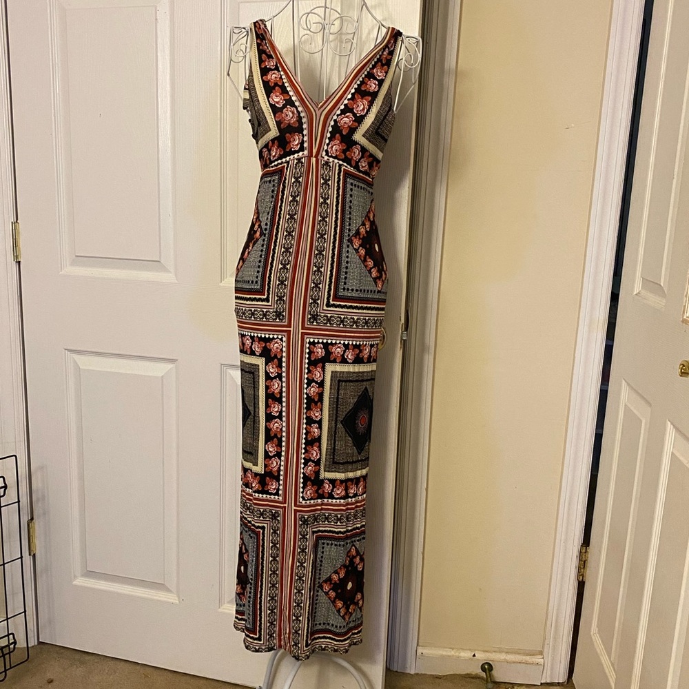 FREE PEOPLE Fitted dress midi Color multi-color Size XS